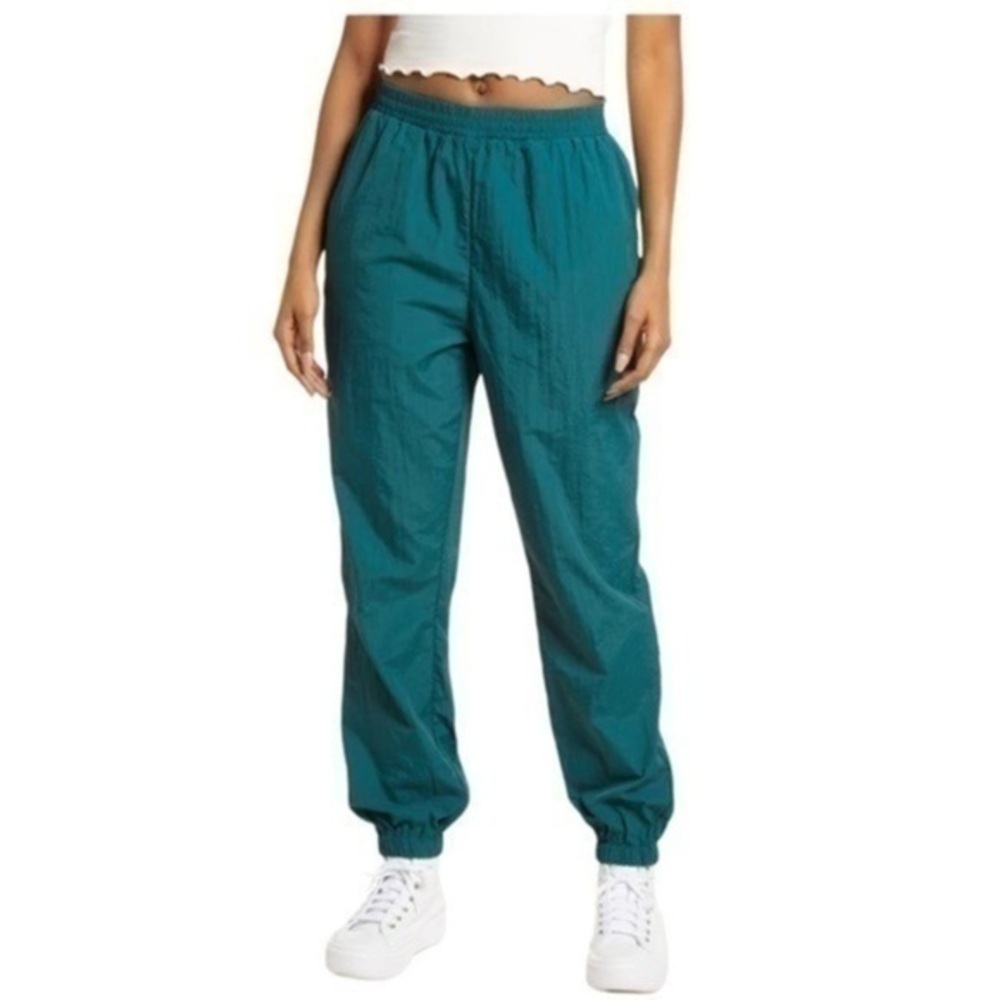 BP Nordstrom Classic Nylon Track Pants Green Moss Large